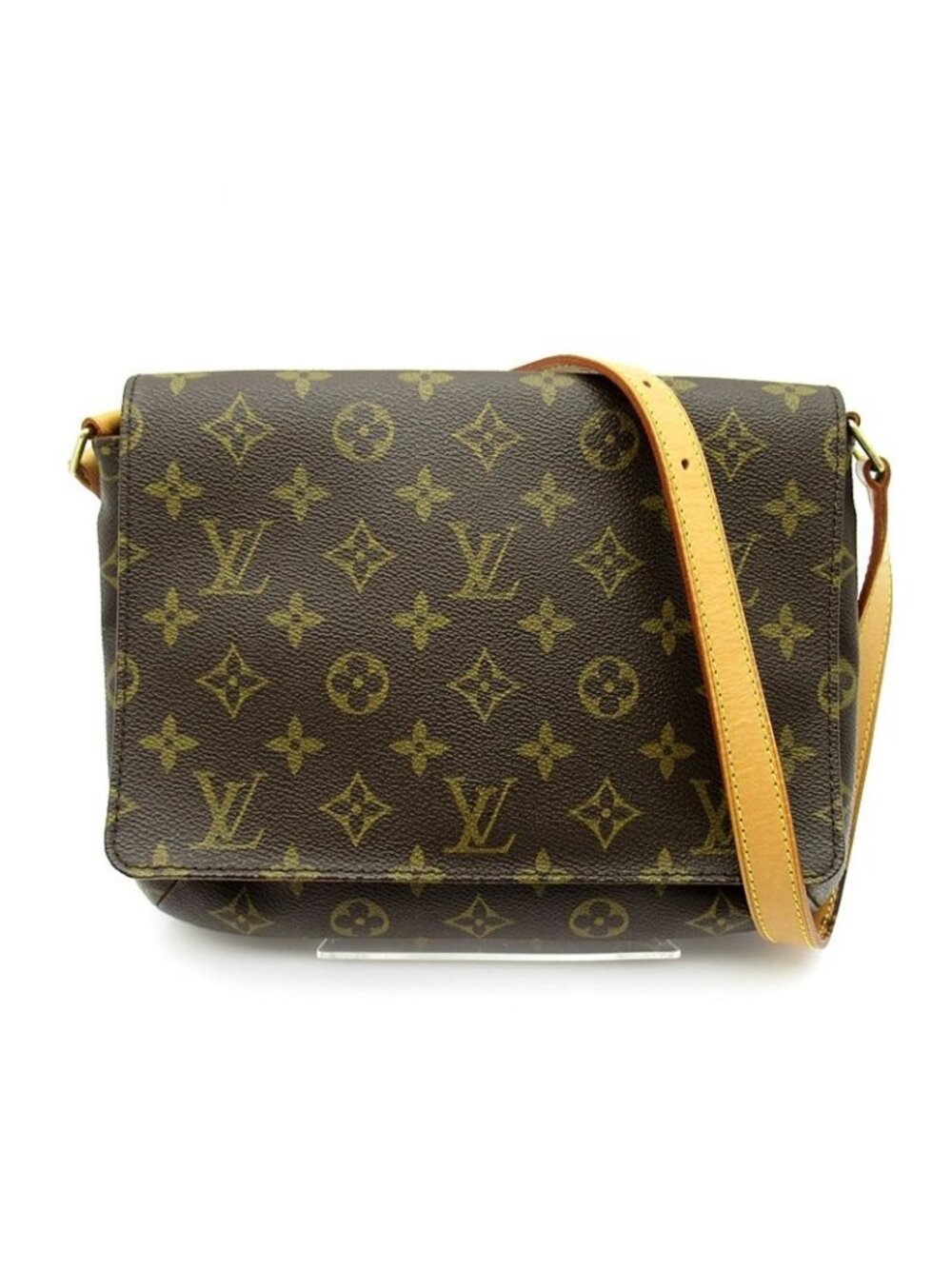 Louis Vuitton Musette Tango Short Monogram Shoulder Bag Brown